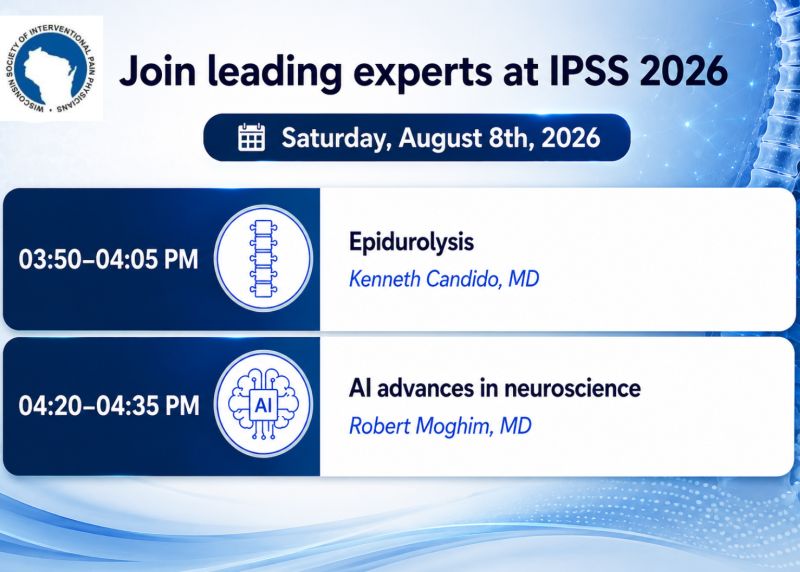 Wisconsin is beautiful in August. Please join us for this outstanding society event, led by Alaa Abd-Elsayed, MD, MBA, MPH, CPE, FASA, FASIPP.